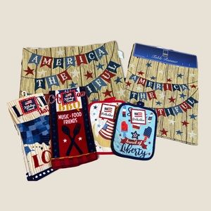 Fourth of July table & kitchen linens bundle